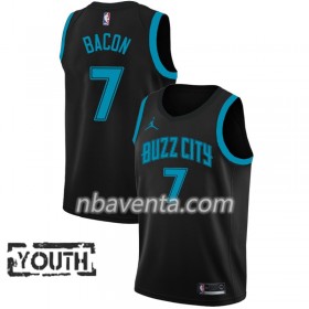 Camiseta Niños Charlotte Hornets Dwayne Bacon 7 2018-19 Jordan Brand City Edition Negro Swingman